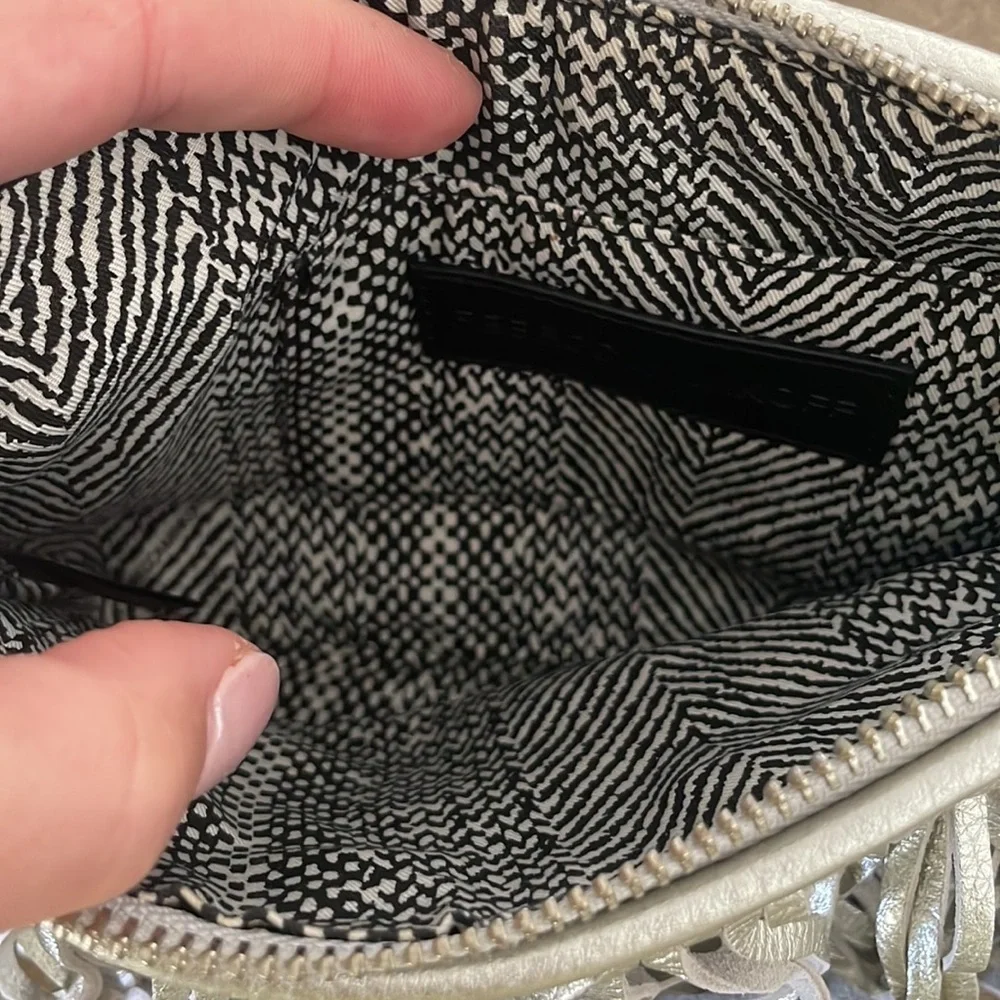 Fringe Crossbody Bag in Light Silver by Rebecca Minkoff - Picture 4 of 5